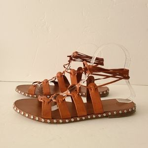 J. Crew Mayfair Studded Lace Up Gladiator Sandals